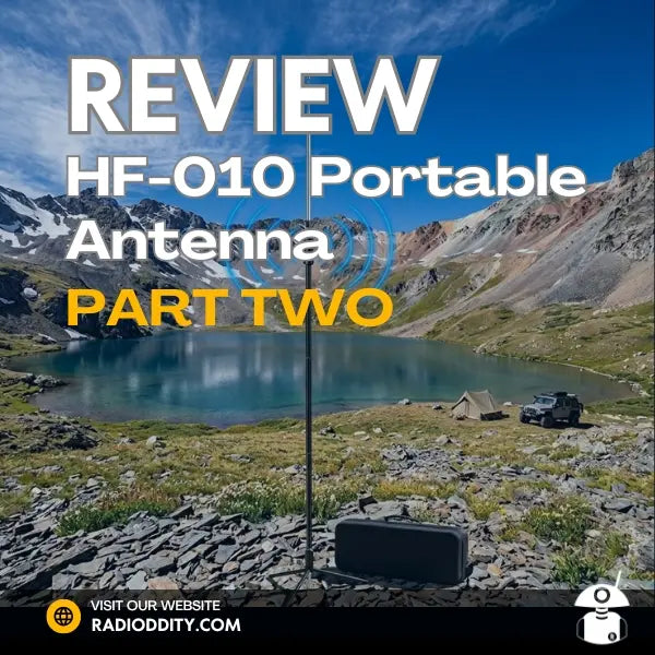 Radioddity HF-010 portable HF antenna - 40m and 80m band field test setup
