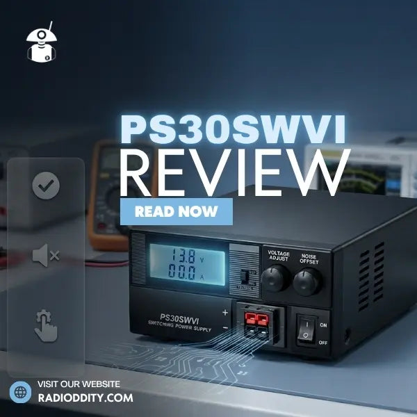 Radioddity PS30 switching power supply - front panel with LCD display