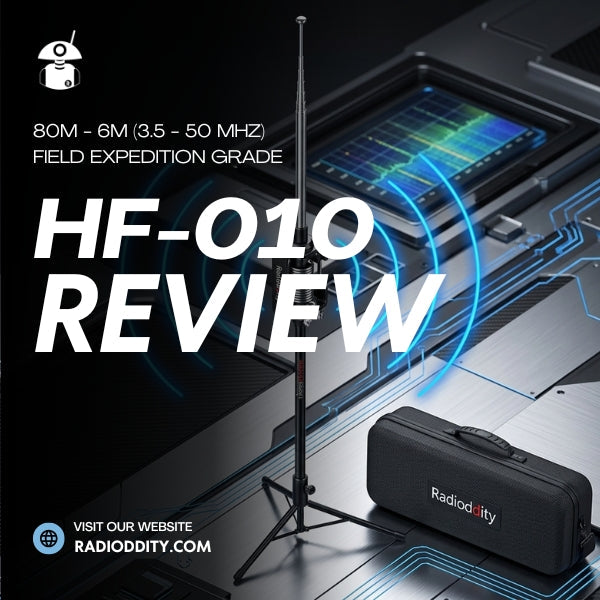 Radioddity HF-010 portable HF antenna - WSPR test setup on 20m and 40m