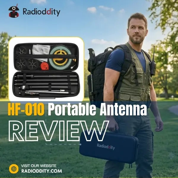 Radioddity HF-010 portable HF antenna - POTA field activation setup