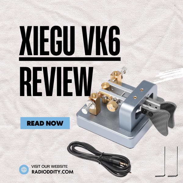 Xiegu VK6 iambic Morse code paddle - metal construction with adjustment wrenches