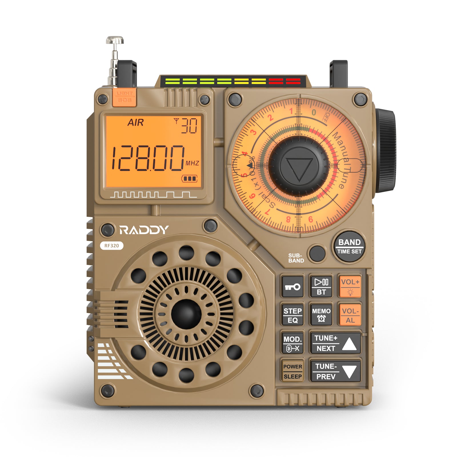 Raddy RF320 Shortwave Radio | FM/AM/SW/VHF/WB/AIR | Remote Control | Bluetooth 5.0 - Radioddity