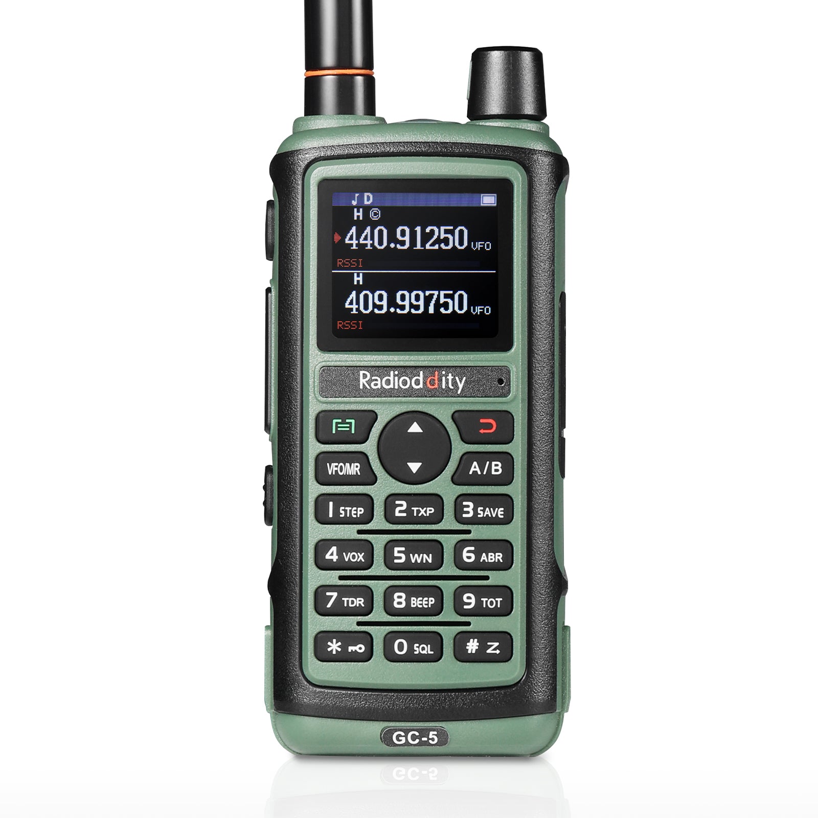 Radioddity GC-5 | Dual Band | 5W | 999 CH | Remote Frequency Copy | Color Screen | 1800mAh | NOAA FM RX - Radioddity