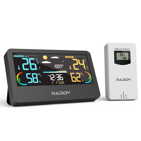 Digital Indoor Outdoor Thermometer Hygrometer Barometer with Remote Sensor  Weather Forecast Station Wall Clock - China Digital Hygrometer, Digital  Humidity