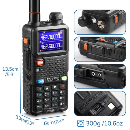 Baofeng UV-5G Plus GMRS Radio | Size 