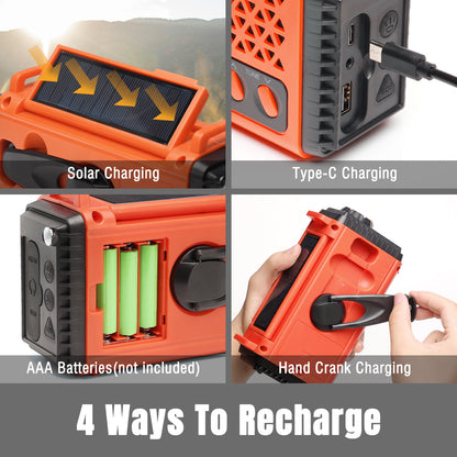 Raddy SD10 Emergency Radio | 4 Ways To Recharge