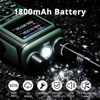 Radioddity GC-5 | Dual Band | 5W | 999 CH | Remote Frequency Copy | Color Screen | 1800mAh | NOAA FM RX - Radioddity