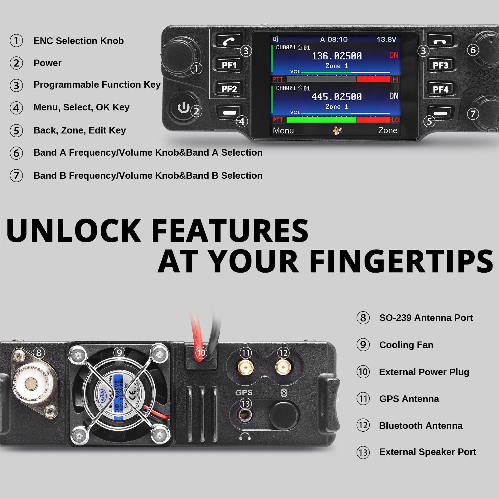 Radioddity DB40-D DMR Mobile Radio [ Open Box ] - Radioddity