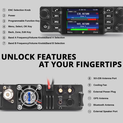 Radioddity DB40-D DMR Mobile Radio [ Open Box ] - Radioddity