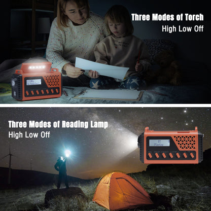 Raddy SD10 Emergency Radio | Three Modes of Torch   | Three Modes of Reading Lamp