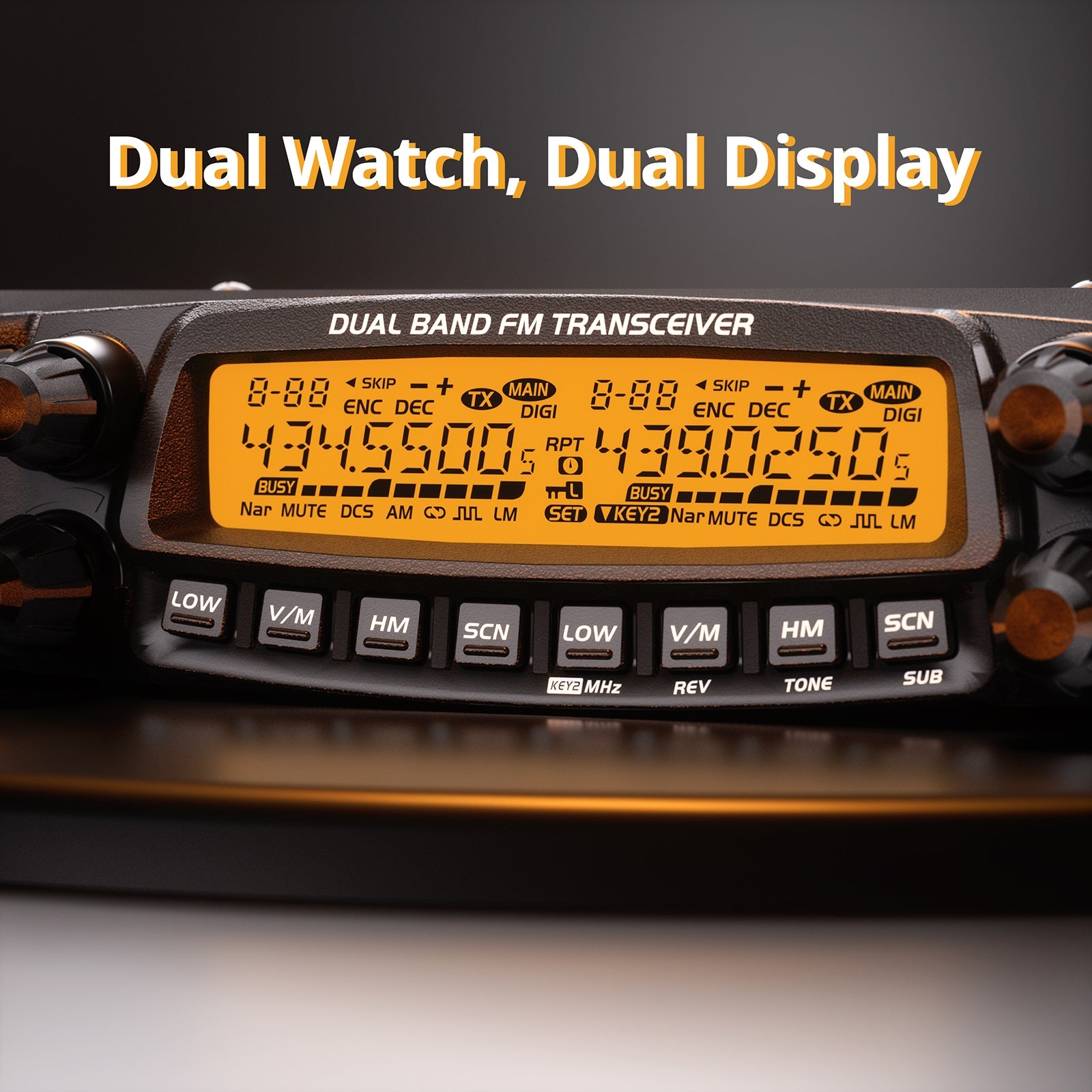 Radioddity DB50 Dual Band Mobile Radio | 50W | Large LCD Display | Multi-band Receiver  | 758 Channel | VOX - Radioddity