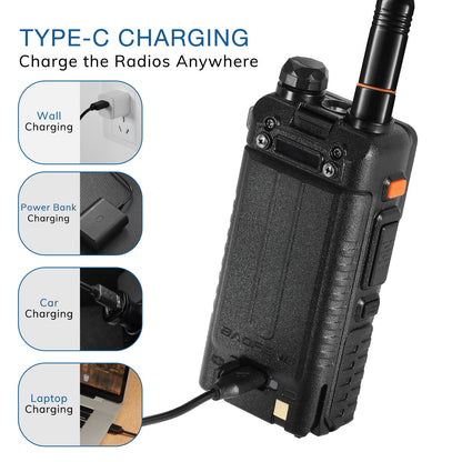 Baofeng UV-5G Plus GMRS Radio | Type-C  charging 