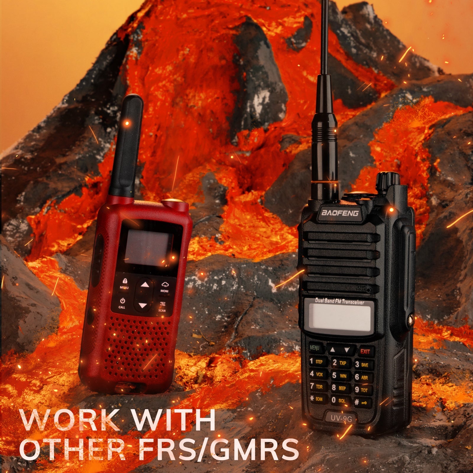 Baofeng UV-9G GMRS Radio [2 Packs] [ Open Box ] - Radioddity