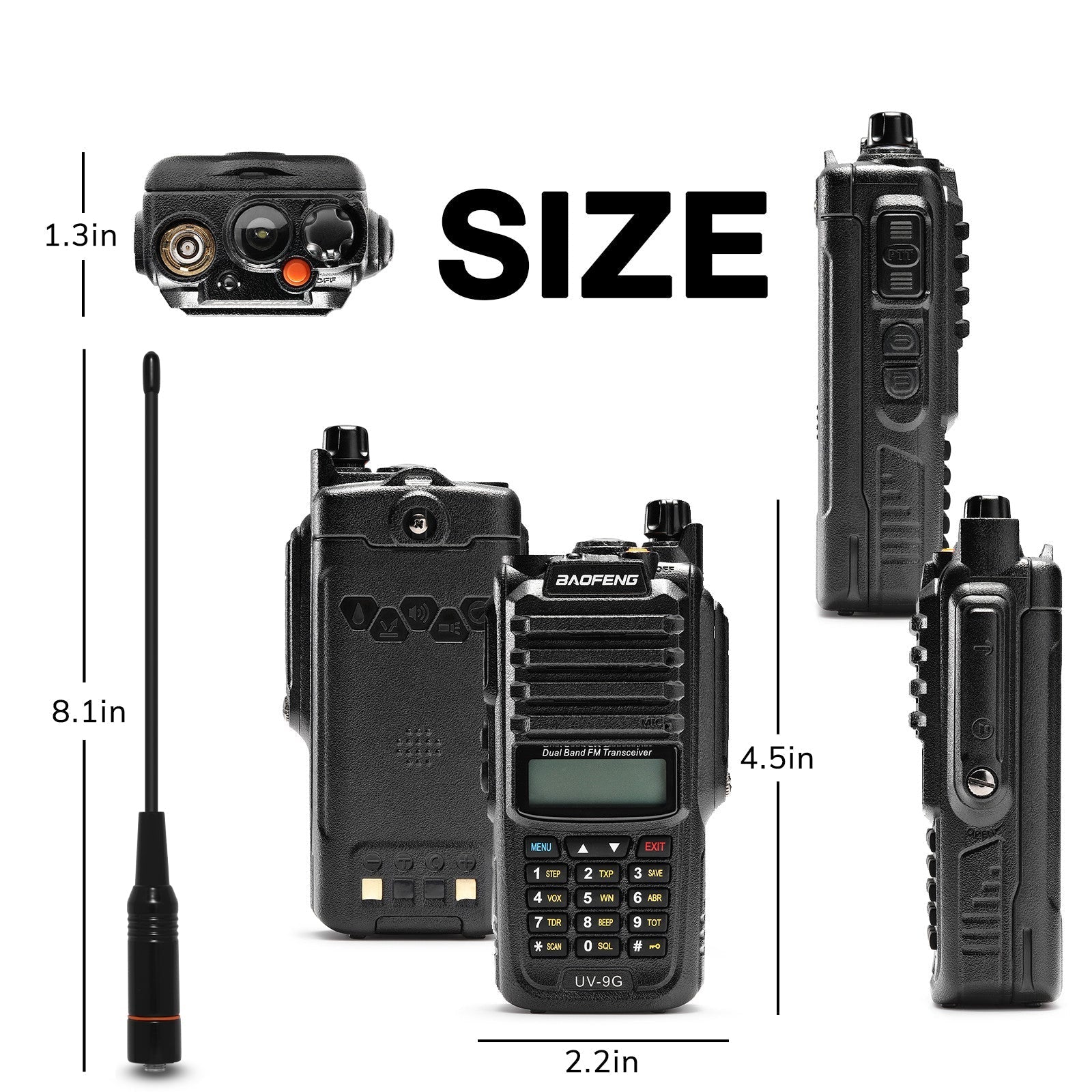 Baofeng UV-9G GMRS Radio [2 Packs] [ Open Box ] - Radioddity