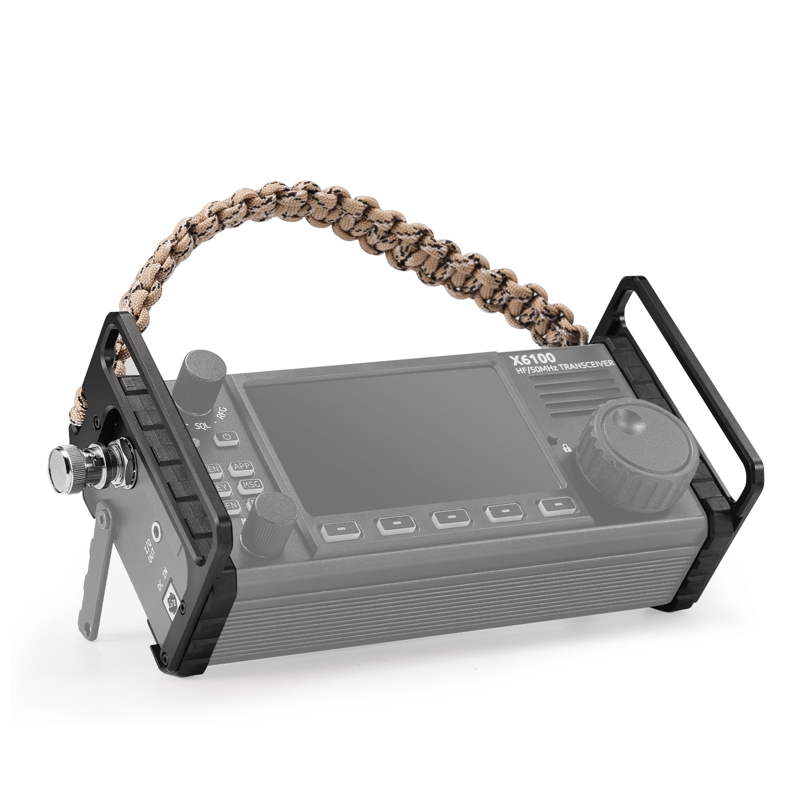 Radioddity X6100-H1 Protection Bracket | Screen Protector | Braiding Rope Handle | for Xiegu X6100