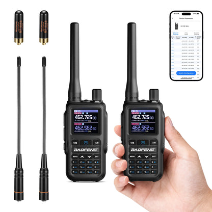 Baofeng UV-5G Mini GMRS Radio | 5W | APP Programming | 1.44 Inch Color Screen | 999CH | NOAA | USB-C Charging - Radioddity