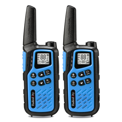 Radioddity FS-T7 FRS Radio [Blue version]| License Free | USB-C Charging | Dual Watch | VOX | Flashlight | NOAA