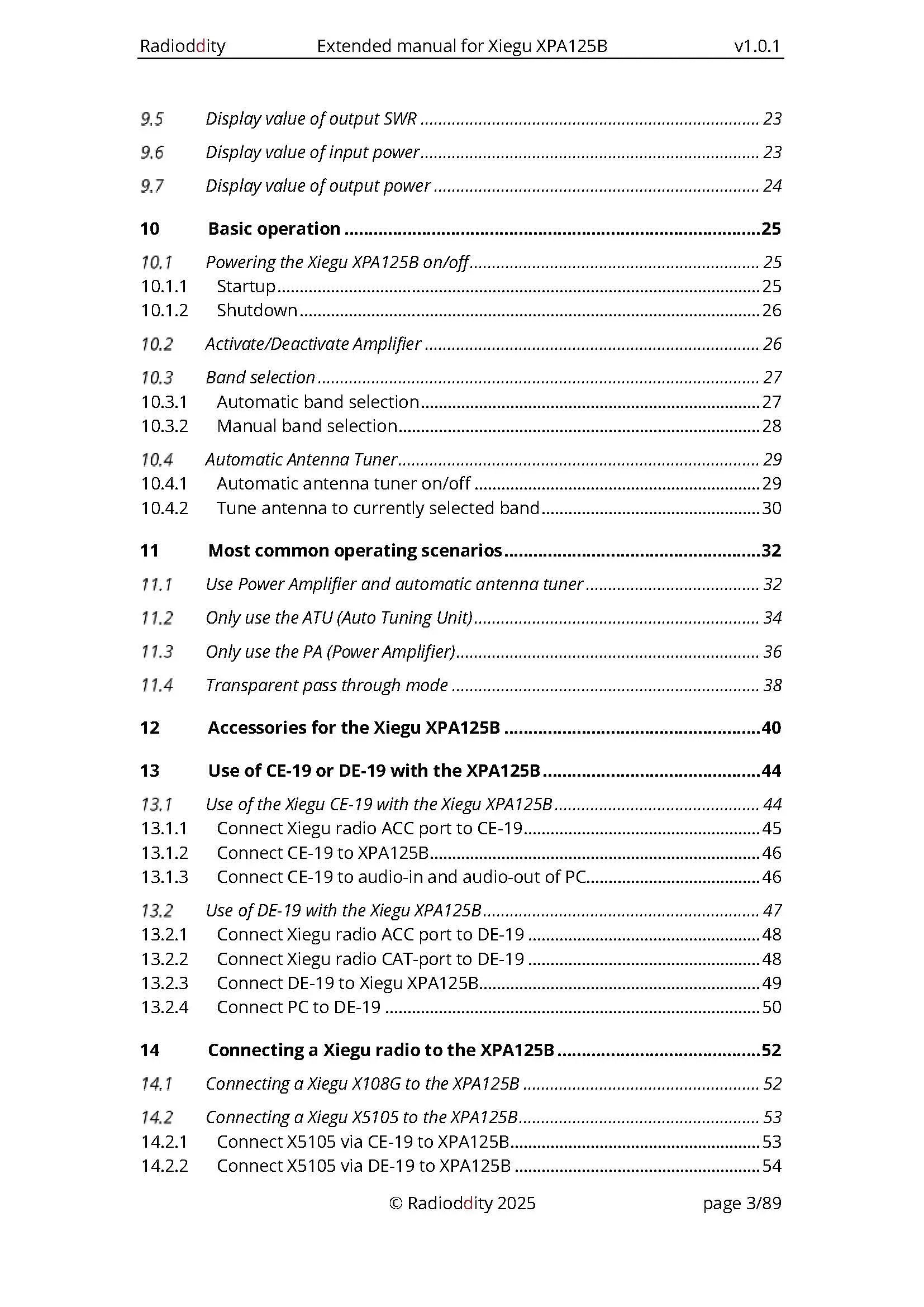 [eBook] Radioddity Extended Manual for Xiegu XPA125B - Radioddity