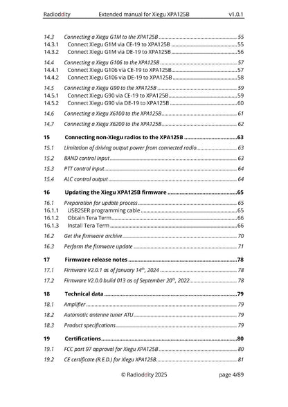 [eBook] Radioddity Extended Manual for Xiegu XPA125B - Radioddity