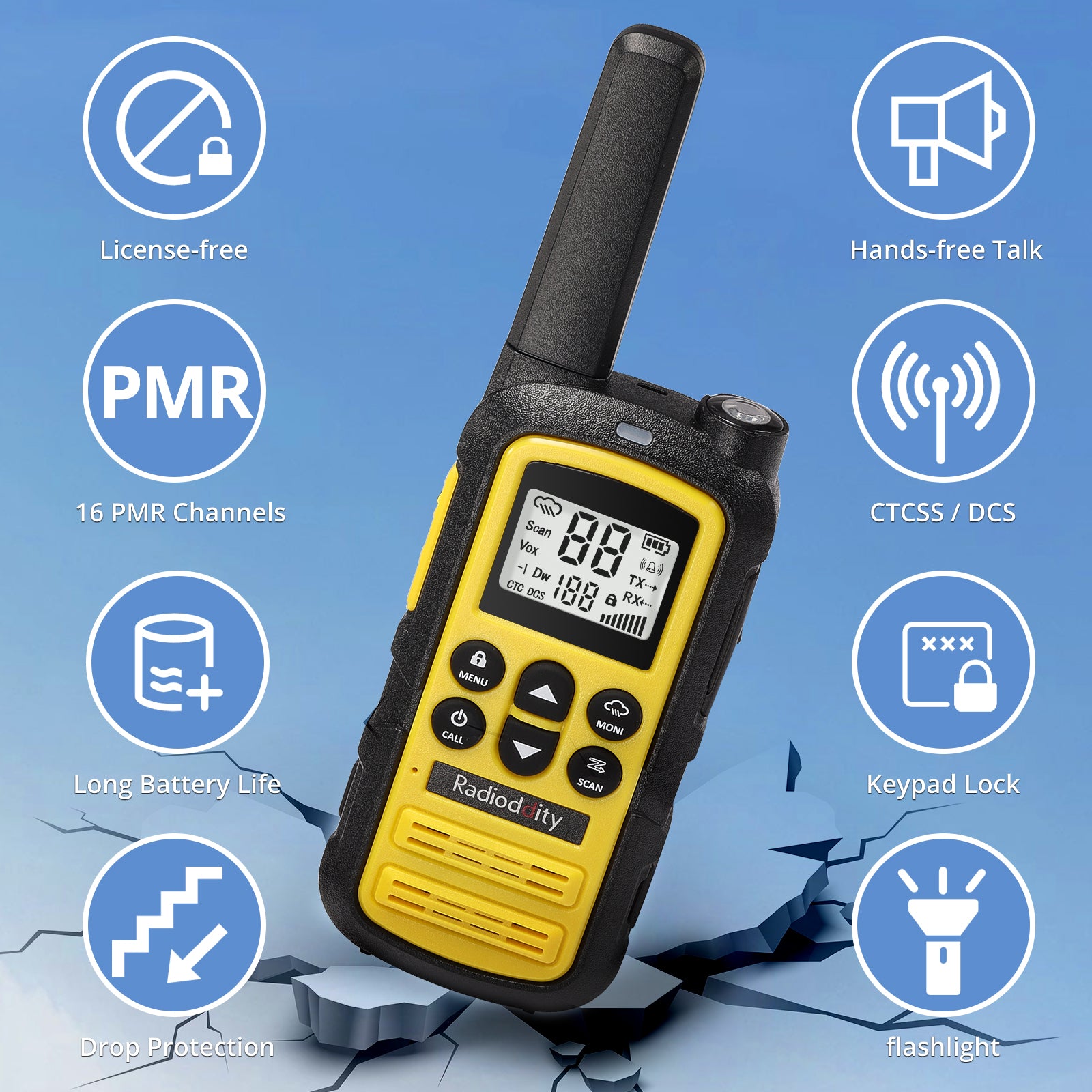 Radioddity PR-T6 PMR Radio | Functions 