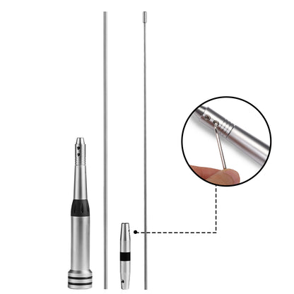 Radioddity UV-711 Whip Mobile Antenna | UHF VHF Dual Band | High Gain | PL-259 (UHF-Male) Connector