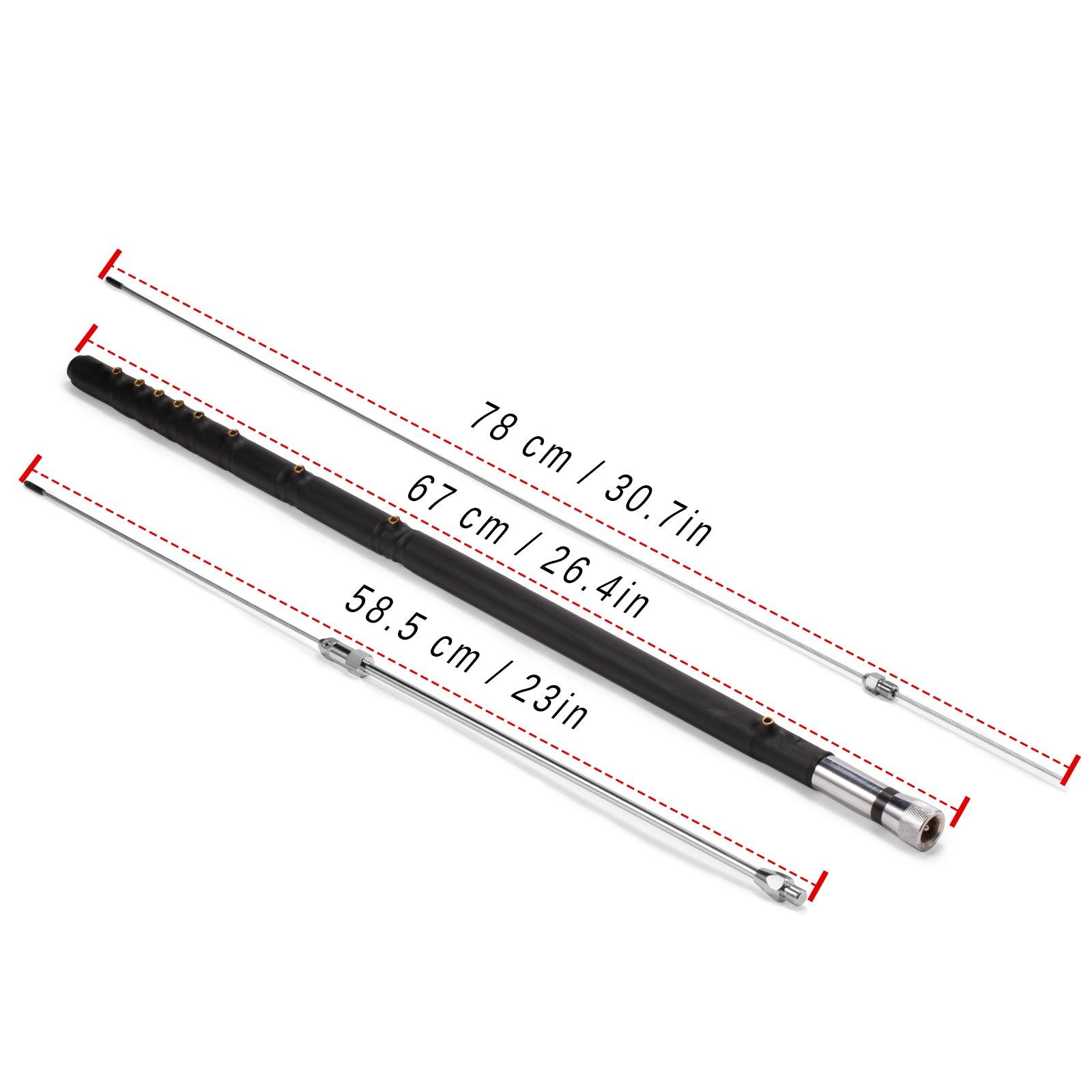 Radioddity HF-008 Portable Telescopic Antenna | Size