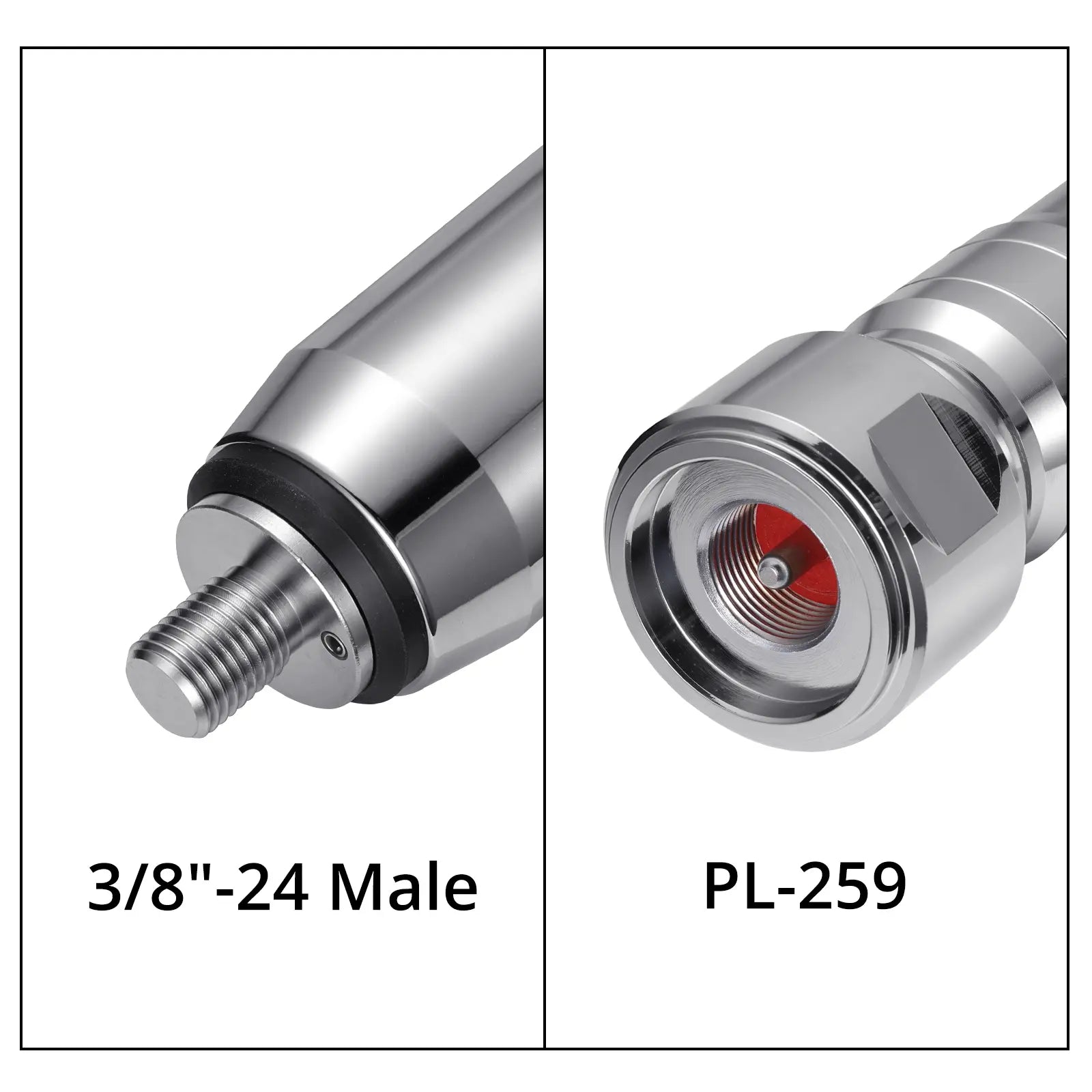 Radioddity HF-010A Antenna Adapter | PL-259 to 3/8-24 | Compatible with HF-010/HF-009 - Radioddity