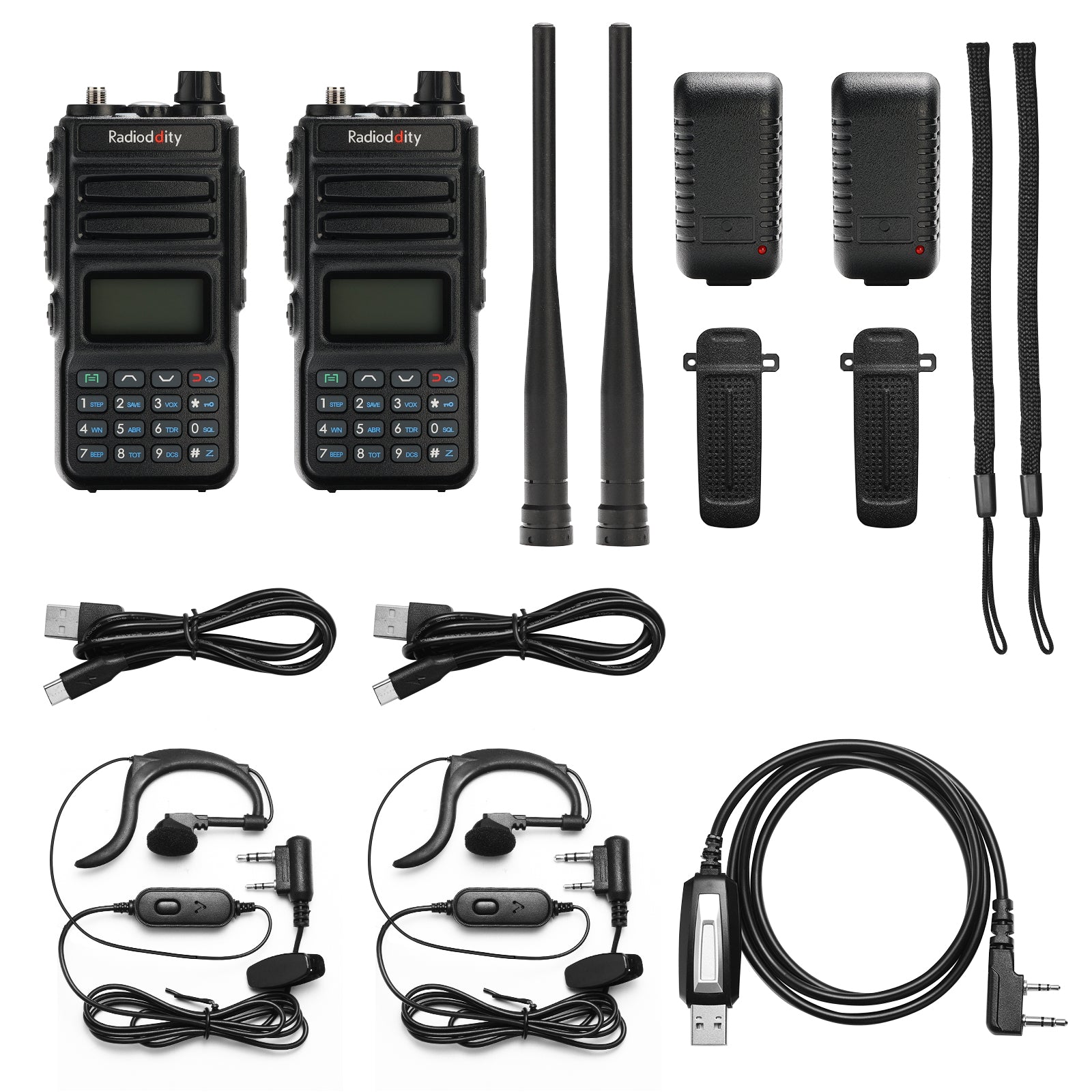 Radioddity GM-30 GMRS Radio [2 Pack + Cable] [ Open Box ] - Radioddity