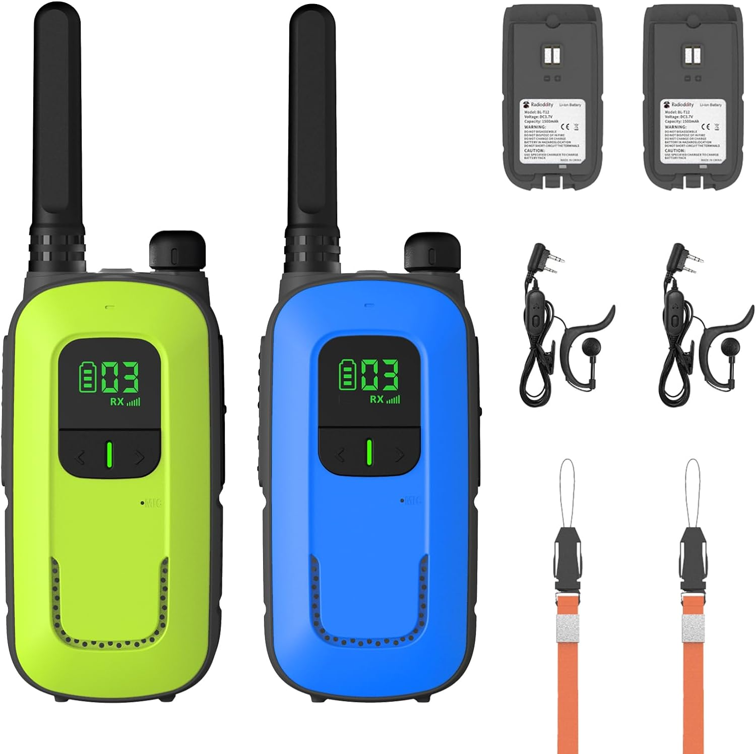 Radioddity FS-T3/PR-T3 [4 Packs]  | License-free | USB Charging | Flashlight | VOX - Radioddity