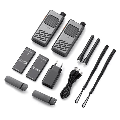 Alervites AT2 Smart UHF Radio | Off-Grid Text & Pic | App Control & Programming | 16mm Ultra-Thin | Dual-PTT | 2200mAh | USB-C Charging - Radioddity
