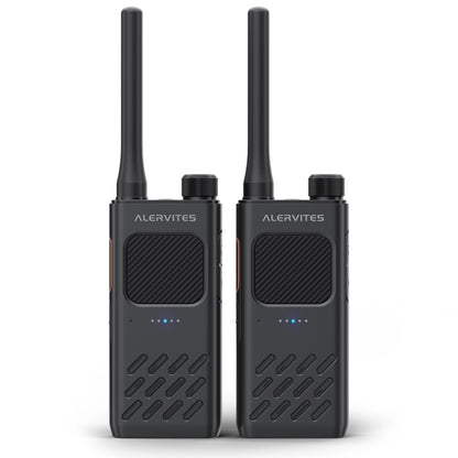 Alervites AT2 Smart UHF Radio | Off-Grid Text & Pic | App Control & Programming | 16mm Ultra-Thin | Dual-PTT | 2200mAh | USB-C Charging - Radioddity