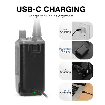 BAOFENG BL-5RMINI 1600mAh Battery | USB-C Charging | for UV-5R Mini & UV-5G Mini - Radioddity