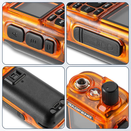 Baofeng MINI-5 Ham Radio 2-Pack | 5W Dual-Band | App Programming | 1.44" Color Screen | Airband & NOAA | 999 Channels | USB-C | One-Key Frequency Copy