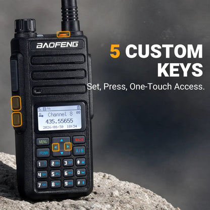Baofeng DM-1801 Pro 7W DMR Radio | Dual Band VHF/UHF & AM Aviation RX | 4000 CH & 50K Contacts | Tier II Dual Slot | One-Key Frequency Copy
