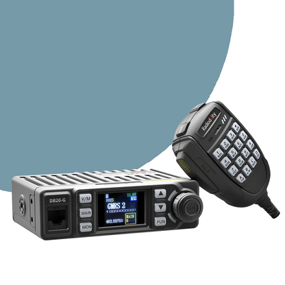 Radioddity DB20-G GMRS Mobile | 20W | 500 Channels | UHF VHF Scanner | Sync | Repeater Capable - Radioddity