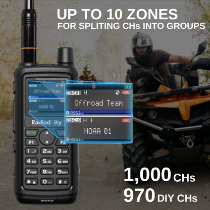 GM-30 Plus GMRS Radio - 10 zones