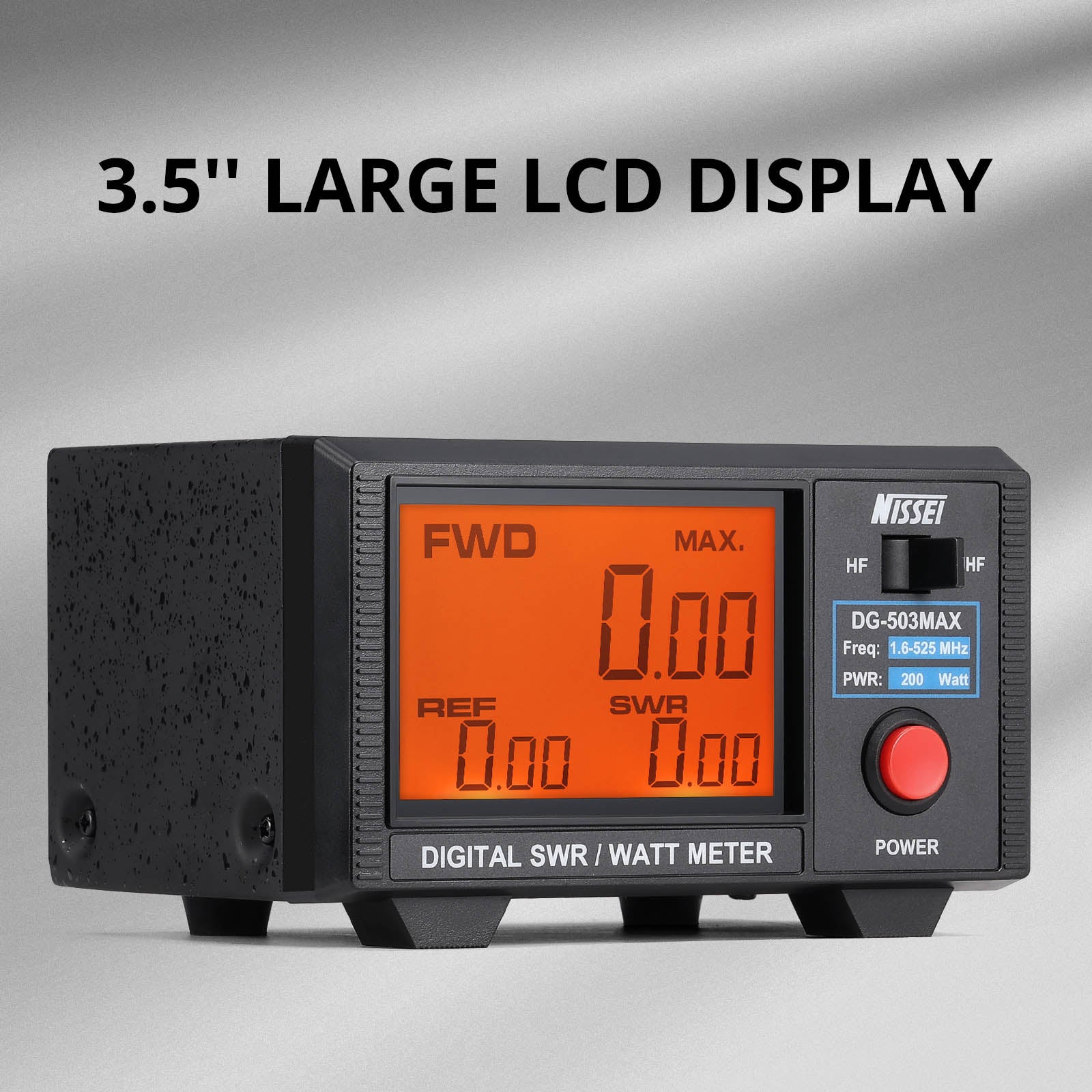 NISSEI  DG-503 Max SWR Meter 3.5" large LCD display 