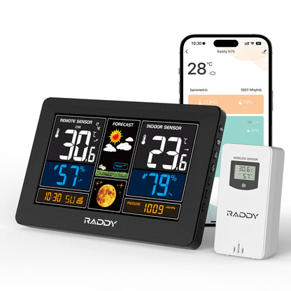 Raddy N75 weather station with R3 sensor