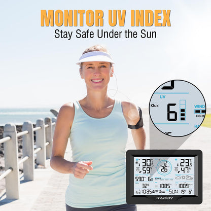 Raddy MN6 Wi-Fi Weather Station  UV index monitor