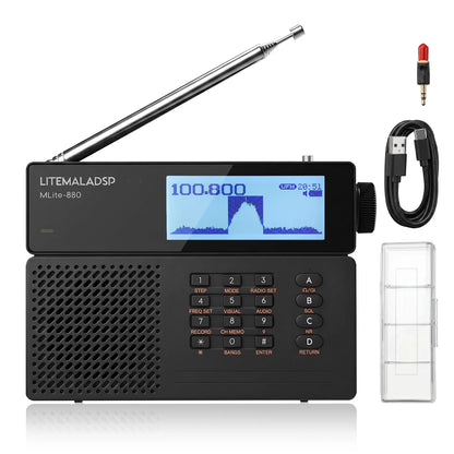 Raddy MLite-880 SDR Radio | Full Band & Aviation | SSB/LSB/USB/CW | Waterfall Spectrum | 5000mAh 21700 | DSP Noise Reduction