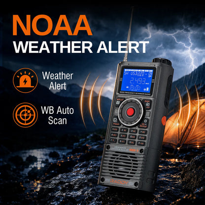 Raddy RF780 Shortwave SSB All Band Radio | Keypad & Shuttle Tuning | FM/AM/SW/AIR/CB/VHF/UHF/WB | App Control | Broadcast Recording | External MW Antenna