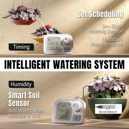 Raddy WS-74 Solar Irrigation System | Smart APP Control | IPX7 Waterproof | Soil Moisture Sensor | 2600mAh Battery | Automatic Watering Kit for 15 Plants