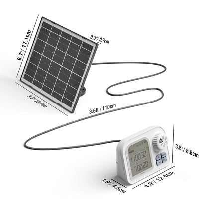 Raddy WS-74 Solar Irrigation System | Smart APP Control | IPX7 Waterproof | Soil Moisture Sensor | 2600mAh Battery | Automatic Watering Kit for 15 Plants