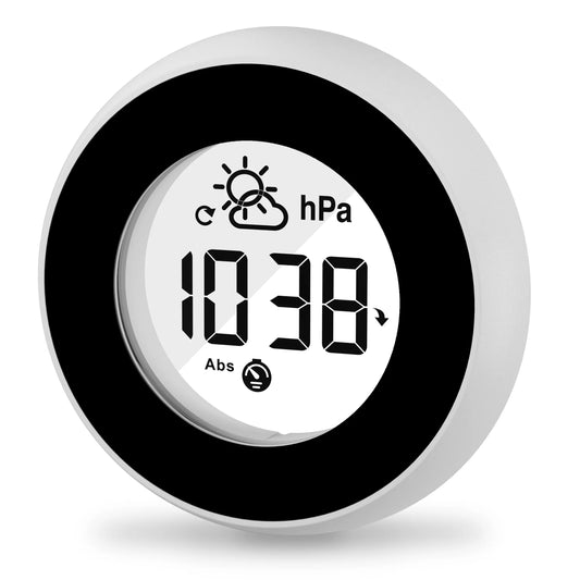Raddy WT-2 Window Thermometer | Barometric Pressure | Weather Forecast | Magnetic | Temperature Monitor | Transparent LCD Display | Battery Powered - Radioddity
