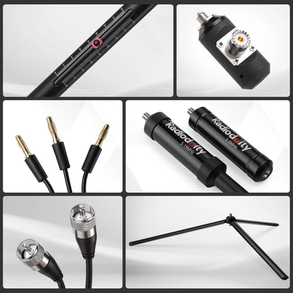 Radioddity HF-010 Portable HF Antenna | 6-80M | 3.5-50MHz | SWR 1-1.5 | Quick-Tuning - Radioddity
