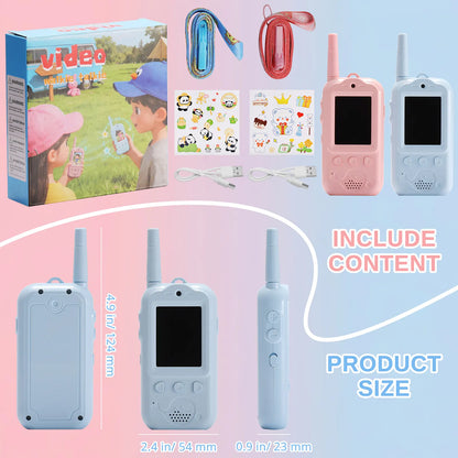 Radioddity KiddoTalk V1 Video Screen Walkie Talkies | 4 Fun Video Modes & Voice Effect | Toys for Boys&Girls - Radioddity