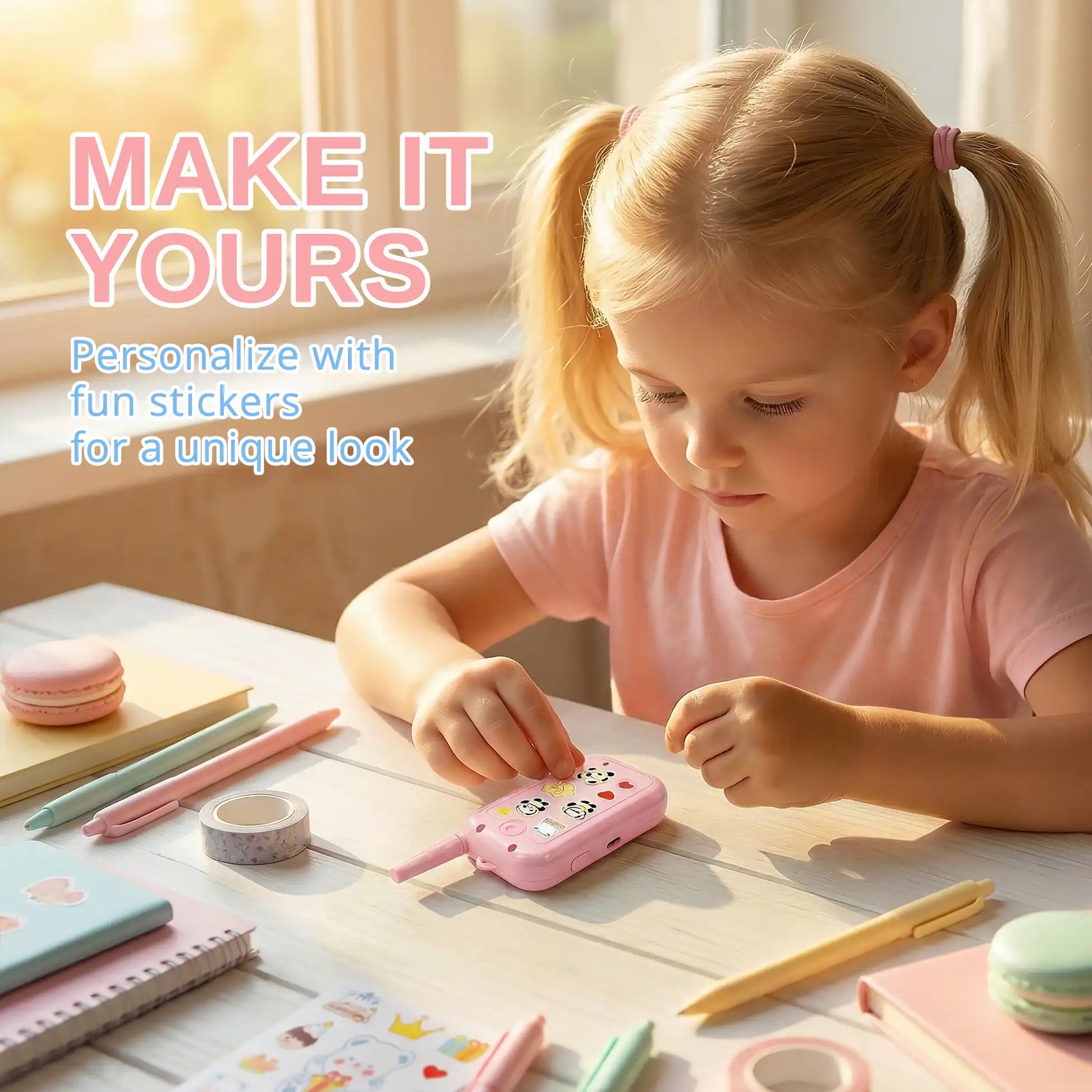 Radioddity KiddoTalk V1 Video Screen Walkie Talkies | 4 Fun Video Modes & Voice Effect | Toys for Boys&Girls - Radioddity