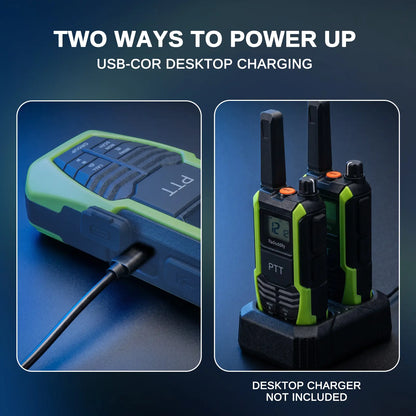 Radioddity BLHD2 Battery 2-Pack | 2500mAh Cold-Resistant | USB-C Rechargeable | For Radioddity HD-2 | Emergency Power Supply | Winter Camping & Off-Grid