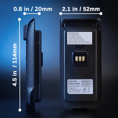 Radioddity BL-X1PRO 3000mAh Battery | Original Spare for X1 Pro GMRS | Direct USB-C Charging | 7.4V Li-Ion | LED Status Indicator | Compact Field Power
