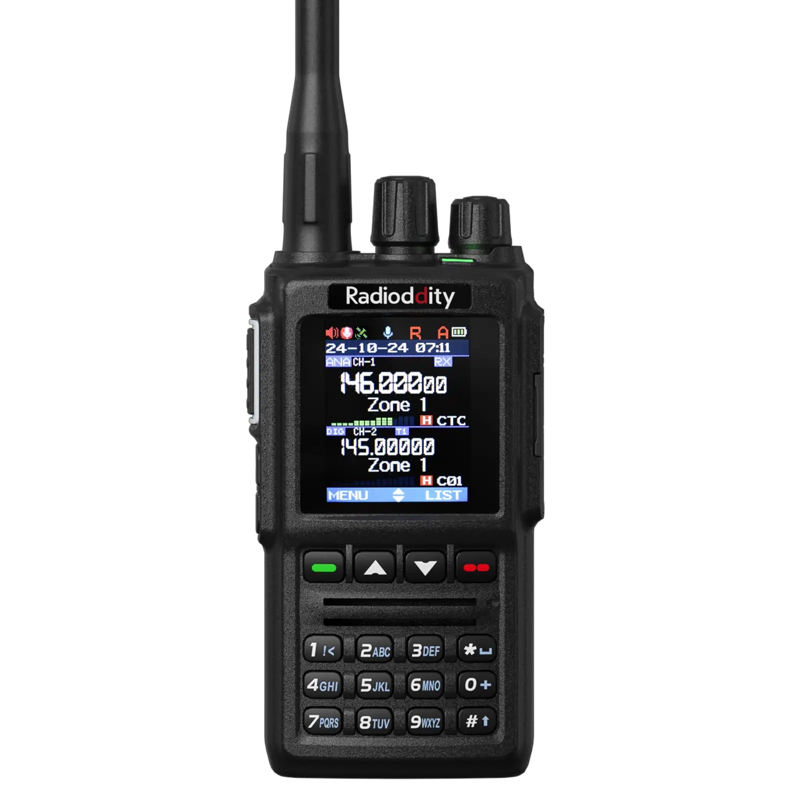 Radioddity GD-168 Pro DMR Radio | Dual Band VHF UHF | GPS & APRS | 500K Contacts | Noise Reduction | Satellite Communicate | Dual Battery & Antenna - Radioddity